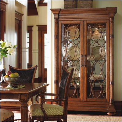 Tommy Bahama Home Island Estate Mariana Curio Cabinet in Plantation