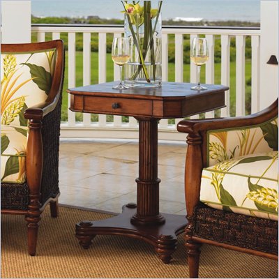 Tommy Bahama Home Island Estate Cinnamon Cove Lamp End Table in Plantation
