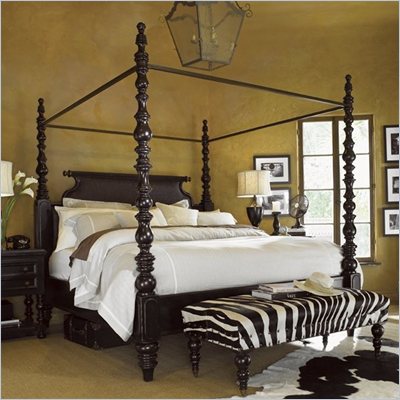 Tommy Bahama Home Kingstown Sovereign Poster Bed with Optional Canopy in Tamarind