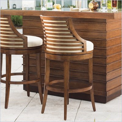 Tommy Bahama Home Ocean Club Cabana Swivel Bar Stool
