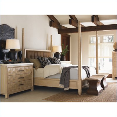 Tommy Bahama Road To Canberra Queensland Poster Bed in Moderately Distressed