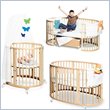 Stokke Sleepi Complete Convertible Wood Crib Set in Natural With Mattresses