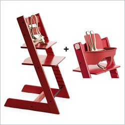Stokke Classic or Trend Tripp Trapp High Chair with Baby Set Bundle