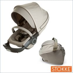 Stokke Xplory Seat w/ Textile Set in Beige