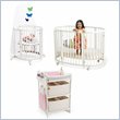 Stokke Sleepi System I Mini Convertible Crib w/ Changing Table Set in White