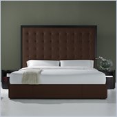 Modloft Ludlow Modern Platform 4 Piece Bedroom Set in Chocolate