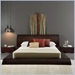 Modloft Waverly Modern Wood Platform Bed 4 Piece Bedroom Set in Wenge