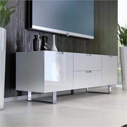 Modloft Eldridge 59 Entertainment Unit in White Lacquer