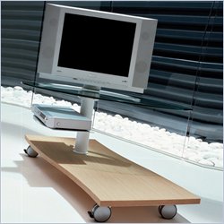 Modloft Clarkson 41" Mobile TV Stand in White Oak