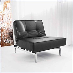 Modloft Chrystie Modern Convertible Chair in Black
