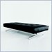 Modloft Greene Minimalist Modern Leatherette Daybed in Black Finish