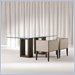 Modloft Howard Modern Glass Top Dining Table