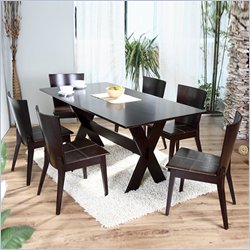 Modloft Bowery Wooden Cross Legged Dining Table
