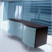 Modloft Houston Curved Modern Buffet Table