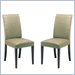 Modloft Spring Modern Minimalist Fabric Dining Side Chair in Wenge Finish ( set of 2)
