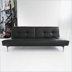 Modloft Chrystie Modern Convertible Sofa in Black