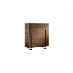 Modloft Bleecker Urban Modern Buffet Cabinet in Walnut Finish