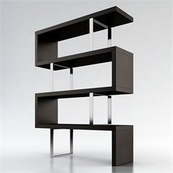 Modloft Pearl Modular Wood Bookcase in Wenge
