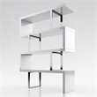 ADD TO YOUR SET: Modloft Modular 4 Shelf Pearl Bookcase in White Lacquer