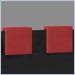 Modloft Monroe Set of 2 Leatherette Headboard Pillows in Red