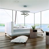 Modloft Chelsea Bed in White Leather