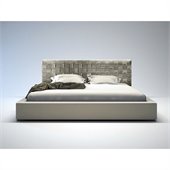 Modloft Madison Bed in Dusty Grey Leather
