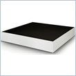 ADD TO YOUR SET: Modloft Mott Coffee Table in White Lacquer and Black Glass