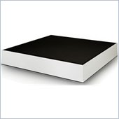 Modloft Mott Coffee Table in White Lacquer and Black Glass