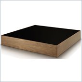 Modloft Mott Coffee Table in Walnut and Black Glass