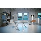 Modloft Houston Desk in White Lacquer