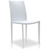 Modloft Varick Dining Chair in White Leather