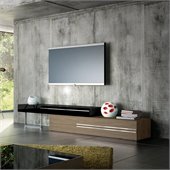 Modloft Gramercy TV Stand in Walnut and Black Lacquer