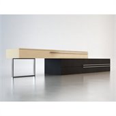 Modloft Gramercy TV Stand in Wenge-Beige Lacquer