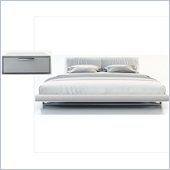 Modloft Broome Bed 3 Piece Bedroom Set in White