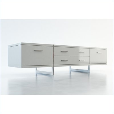 Modloft Allen 72" Entertainment Unit in White Lacquer
