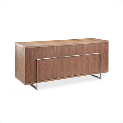 Modloft Bleecker Urban Modern Buffet Table in Walnut Finish