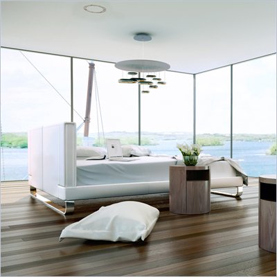 Modloft Chelsea Bed in White Leather