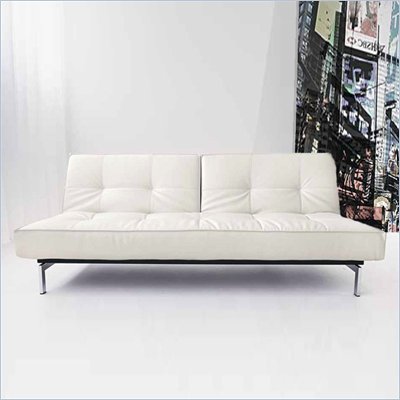Modloft Chrystie Modern Convertible Sofa in White
