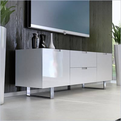 Modloft Eldridge 59" Entertainment Unit in White Lacquer