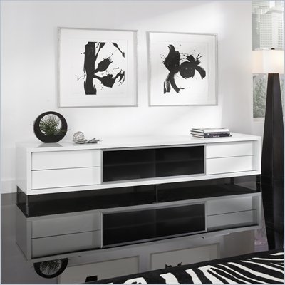 Modloft Lexington 94" Entertainment Unit in White Lacquer