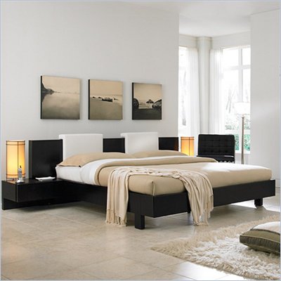 Modloft Monroe Modern Platform Bed in Wenge Finish