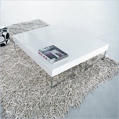 Modloft Park Low-Profile Coffee Table in White