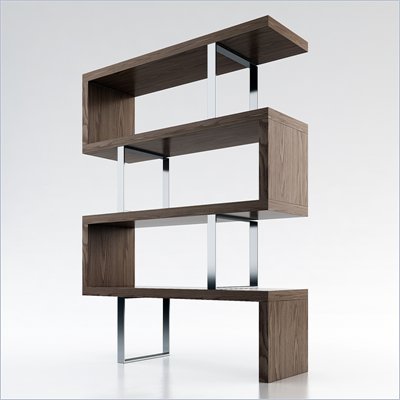 Modloft Pearl Bookcase in Walnut