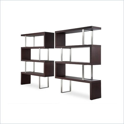 Modloft Pearl Modular Wood Wall Bookcase in Wenge