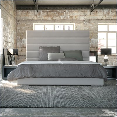 Modloft Prince Bed in Dusty Grey Leather