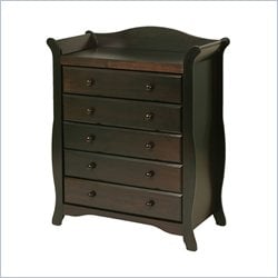 Stork Craft Aspen 5 Drawer Chest in Espresso Finish