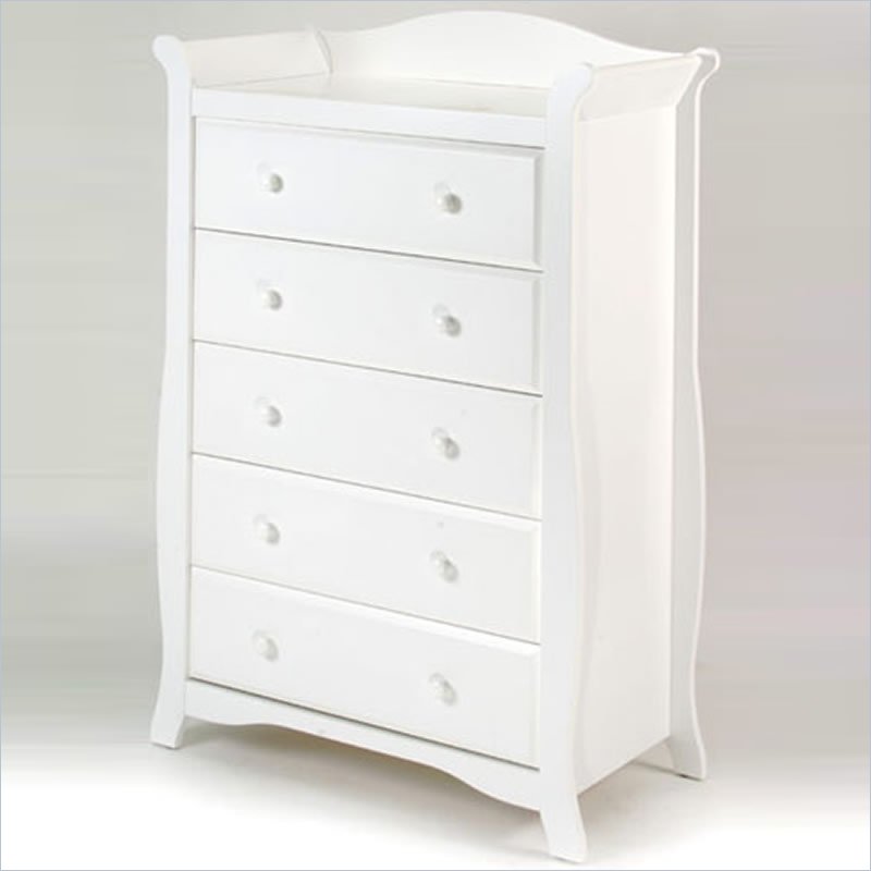 Stork Craft Aspen 5 Drawer Chest In White Finish 03582 611 On