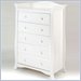 Stork Craft Aspen 5 Drawer Chest in White Finish