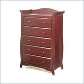 Stork Craft Aspen 5 Drawer Chest in Cherry Finish