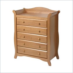 Stork Craft Aspen 5 Drawer Chest in Oak Finish